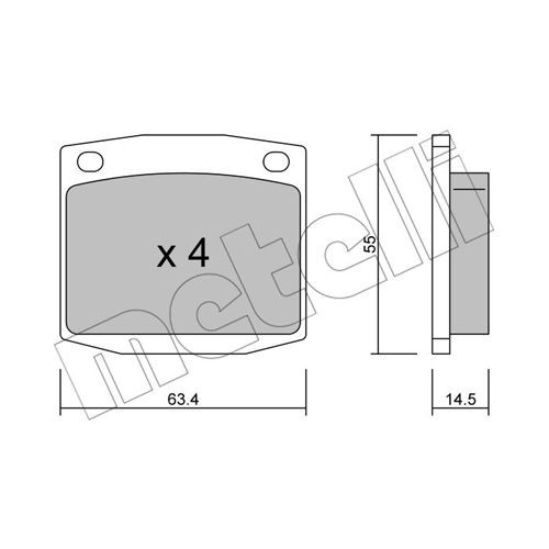 Слика на Комплет феродо, дискови кочници METELLI 22-0486-0