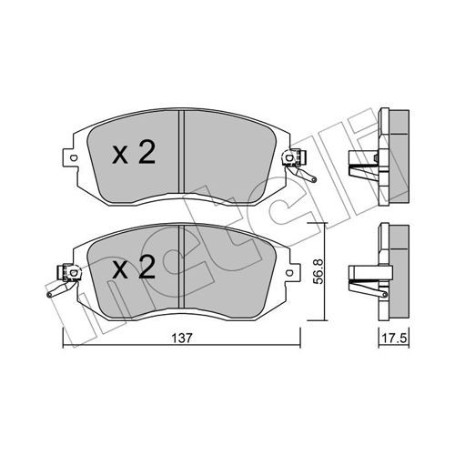 Слика на Комплет феродо, дискови кочници METELLI 22-0500-1