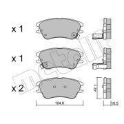 Слика 1 на комплет феродо, дискови кочници METELLI 22-0502-0