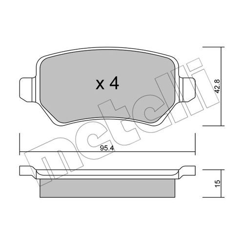 Слика на комплет феродо, дискови кочници METELLI 22-0542-1 за Opel Astra H GTC 1.9 CDTi 16V - 120 коњи дизел