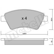 Слика 1 на комплет феродо, дискови кочници METELLI 22-0544-0