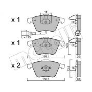 Слика 1 на комплет феродо, дискови кочници METELLI 22-0549-2