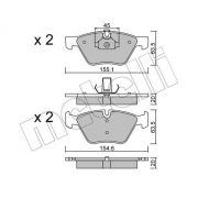 Слика 1 на комплет феродо, дискови кочници METELLI 22-0557-3