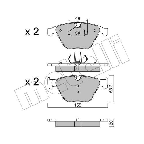 Слика на Комплет феродо, дискови кочници METELLI 22-0558-9