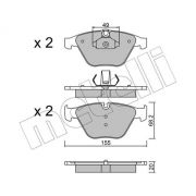 Слика 1 $на Комплет феродо, дискови кочници METELLI 22-0558-9