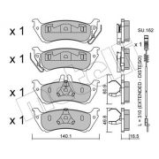 Слика 1 $на Комплет феродо, дискови кочници METELLI 22-0570-1K