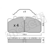 Слика 1 $на Комплет феродо, дискови кочници METELLI 22-0582-0