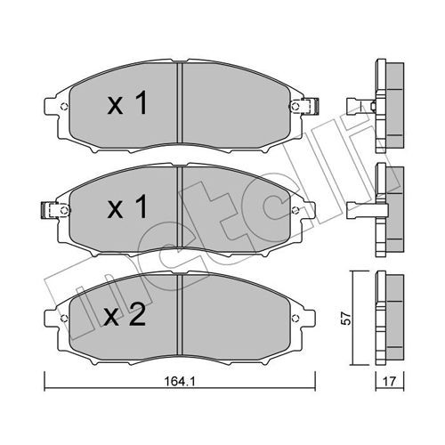 Слика на Комплет феродо, дискови кочници METELLI 22-0611-0