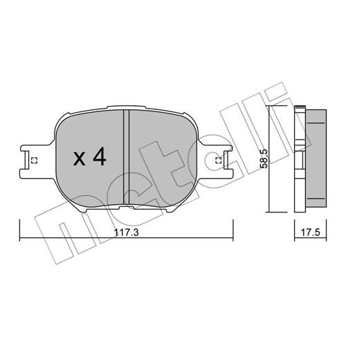 Слика на Комплет феродо, дискови кочници METELLI 22-0614-0