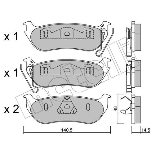 Слика на Комплет феродо, дискови кочници METELLI 22-0627-0