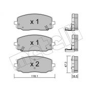 Слика 1 $на Комплет феродо, дискови кочници METELLI 22-0629-0