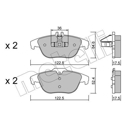 Слика на Комплет феродо, дискови кочници METELLI 22-0666-0