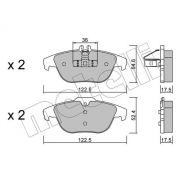 Слика 1 на комплет феродо, дискови кочници METELLI 22-0666-0