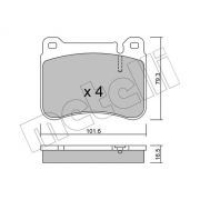 Слика 1 на комплет феродо, дискови кочници METELLI 22-0668-0