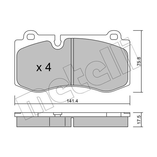 Слика на Комплет феродо, дискови кочници METELLI 22-0669-0