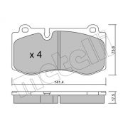 Слика 1 $на Комплет феродо, дискови кочници METELLI 22-0669-0