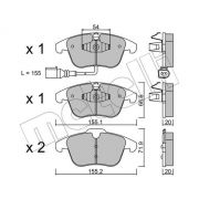 Слика 1 $на Комплет феродо, дискови кочници METELLI 22-0675-1