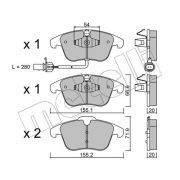 Слика 1 на комплет феродо, дискови кочници METELLI 22-0675-2