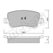 Слика 1 на комплет феродо, дискови кочници METELLI 22-0676-0