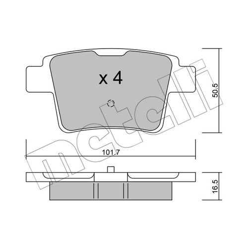 Слика на комплет феродо, дискови кочници METELLI 22-0677-0 за Ford Mondeo 3 Clipper (BWY) 2.0 16V TDDi / TDCi - 115 коњи дизел