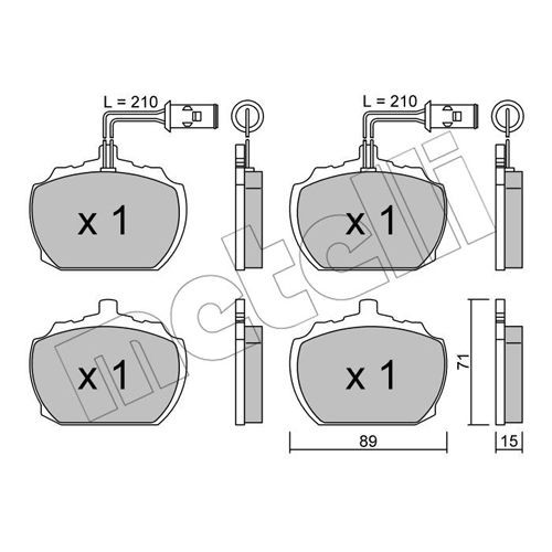 Слика на Комплет феродо, дискови кочници METELLI 22-0678-1