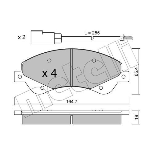 Слика на Комплет феродо, дискови кочници METELLI 22-0679-0