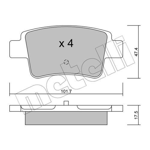 Слика на Комплет феродо, дискови кочници METELLI 22-0705-0