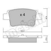 Слика 1 $на Комплет феродо, дискови кочници METELLI 22-0705-0