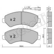 Слика 1 на комплет феродо, дискови кочници METELLI 22-0709-2