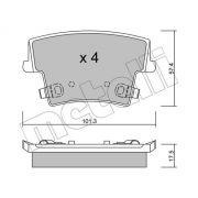 Слика 1 на комплет феродо, дискови кочници METELLI 22-0718-0