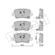 Слика 1 $на Комплет феродо, дискови кочници METELLI 22-0729-0