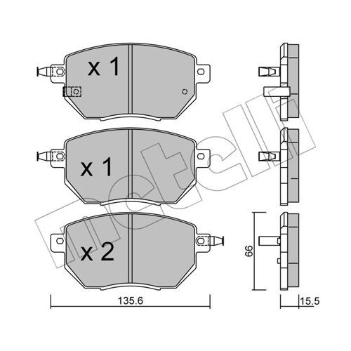 Слика на комплет феродо, дискови кочници METELLI 22-0741-0 за Infiniti FX 45 - 316 коњи бензин
