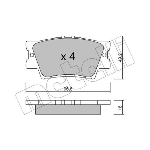 Слика на комплет феродо, дискови кочници METELLI 22-0749-0 за Toyota RAV4 3.5 VVTi 4WD - 269 коњи бензин