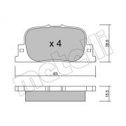 Слика 1 $на Комплет феродо, дискови кочници METELLI 22-0752-0