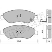 Слика 1 $на Комплет феродо, дискови кочници METELLI 22-0777-0