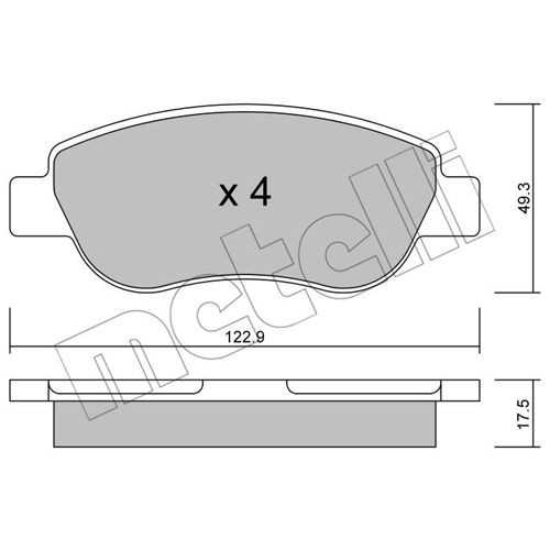 Слика на Комплет феродо, дискови кочници METELLI 22-0781-0