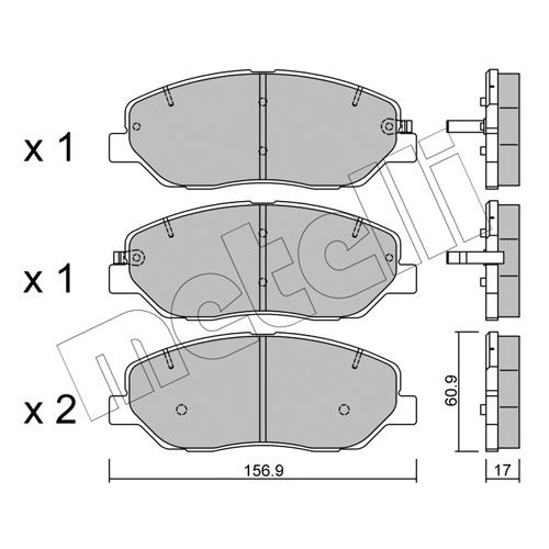 Слика на Комплет феродо, дискови кочници METELLI 22-0787-0