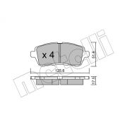 Слика 1 на комплет феродо, дискови кочници METELLI 22-0793-2
