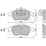 Слика 1 на комплет феродо, дискови кочници METELLI 22-0803-0