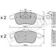 Слика 1 на комплет феродо, дискови кочници METELLI 22-0803-2