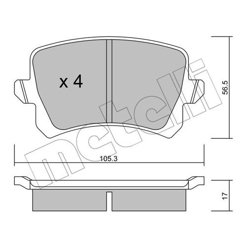 Слика на комплет феродо, дискови кочници METELLI 22-0806-0 за VW Passat 6 Sedan (B6,3c2) 1.9 TDI - 105 коњи дизел