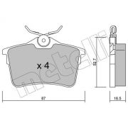 Слика 1 на комплет феродо, дискови кочници METELLI 22-0816-0