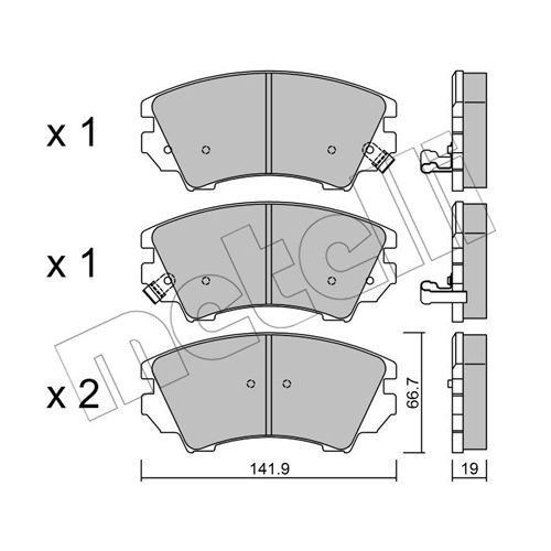 Слика на комплет феродо, дискови кочници METELLI 22-0842-0 за Opel Insignia Sports Tourer 2.0 Turbo - 220 коњи бензин