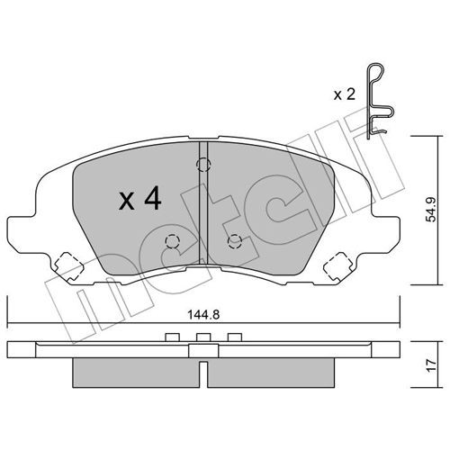 Слика на Комплет феродо, дискови кочници METELLI 22-0861-0