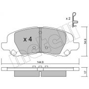 Слика 1 на комплет феродо, дискови кочници METELLI 22-0861-0