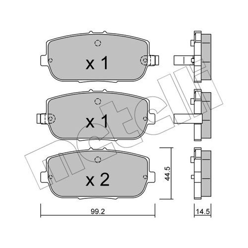 Слика на Комплет феродо, дискови кочници METELLI 22-0871-0