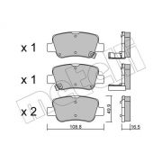 Слика 1 на комплет феродо, дискови кочници METELLI 22-0881-0