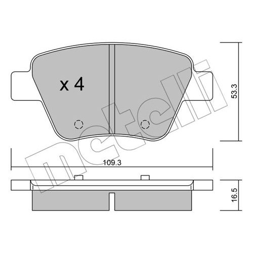 Слика на комплет феродо, дискови кочници METELLI 22-0889-0 за Skoda Laura (1Z3) 1.4 - 75 коњи бензин