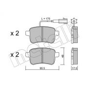 Слика 1 на комплет феродо, дискови кочници METELLI 22-0895-0