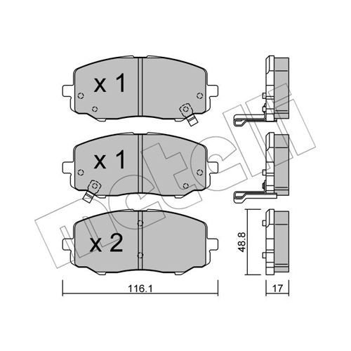 Слика на Комплет феродо, дискови кочници METELLI 22-0912-0